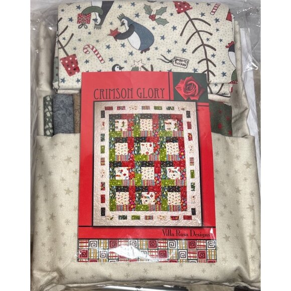 Quilt Kit Crimson Glory By Villa Rosa Designs With Fabric Bundle - Picture 6 of 6